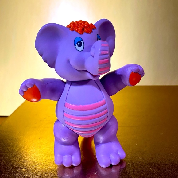 DISNEY WUZZLES VTG 80’S ELERO PURPLE ELEPHANT COLLECTIBLE PVC ACTION FIGURE 4” - Picture 9 of 11